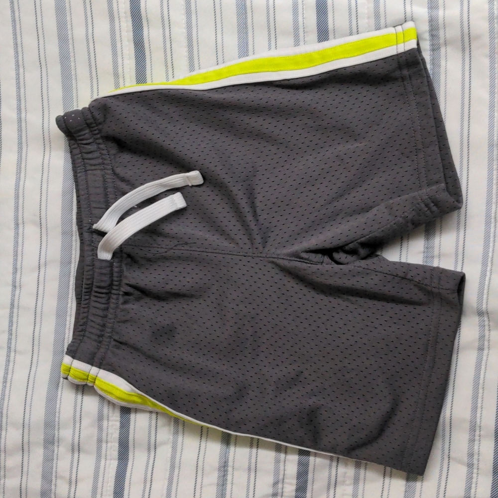 4T Simple Joys by Carter's sz 4T Toddler Polyester Boys Shorts - Gray w Lime